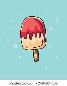 popsicle t shirt design vector art