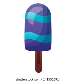 popsicle tasty on white background
