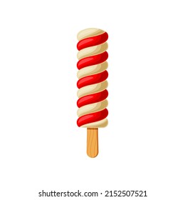 Popsicle twister vector isolated on white background