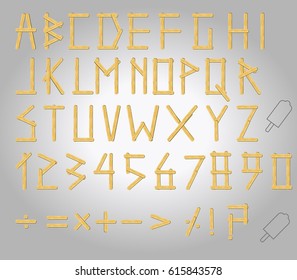Popsicle Uppercase Alphabet