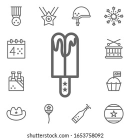 Popsicle, USA icon. 4th of July icons universal set for web and mobile