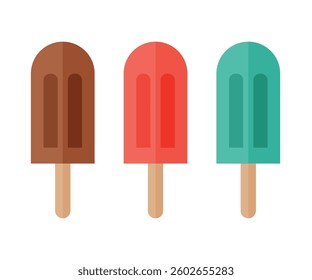 Popsicle Variety Flat Design Vector