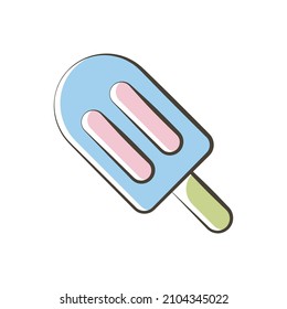 Popsicle vector Filled Outline Icon Design illustration. Food and Drink Symbol on White background EPS 10 File