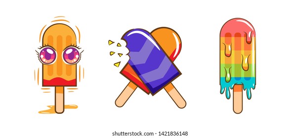 popsicle vector graphic design clipart