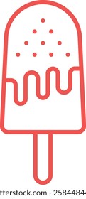 Popsicle vector icon. Can be used for printing, mobile and web applications.