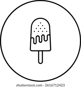 Popsicle vector icon. Can be used for printing, mobile and web applications.