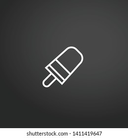 Popsicle vector icon. Popsicle concept stroke symbol design. Thin graphic elements vector illustration, outline pattern for your web site design, logo, UI. EPS 10.