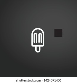 Popsicle vector icon. Popsicle concept stroke symbol design. Thin graphic elements vector illustration, outline pattern for your web site design, logo, UI. EPS 10.