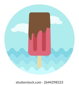 Ícone do vetor de picolé. Sinal de fast food. Símbolo de gráfico para site de culinária e design de aplicativos, logotipo, aplicativo, UI