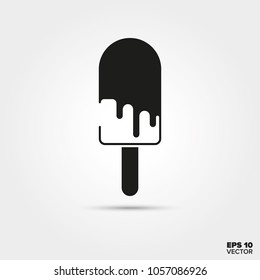 Popsicle vector icon. Summer and sweet food symbol. 