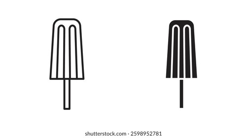 Popsicle vector line icon illustration collection.