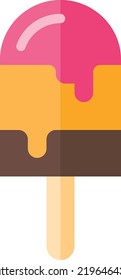 popsicle vector on white background. isolated Vector icon