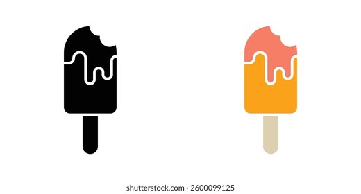 Popsicle web vector icons set