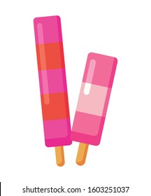 Popsicles design of ice lolly summer sweet dessert food flavor snack and frozen theme Isolated design Vector illustration