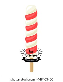 Popsicles isolated on white background. Vector eps 10 format.