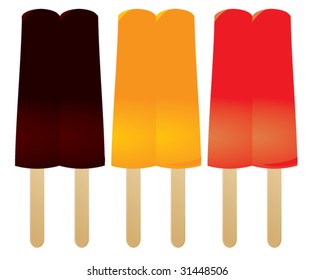Popsicles isolated - vector
