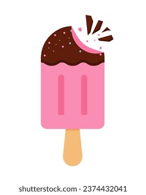 Popsicles vector element on White background.