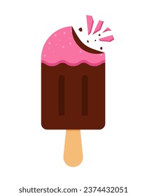 Popsicles vector element on White background.