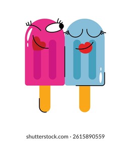Popsicles vector Sticker. Eps 10 file