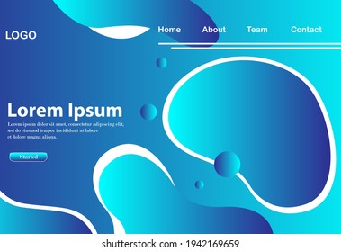 beliebter abstrakter Hintergrund mit attraktiven und modernen blauen Farbabstufungen, Premium-Vektorgrafik 