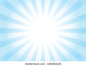 Popular Abstract Blue And White Ray Star Burst Background. Vector Illustration. Television Vintage