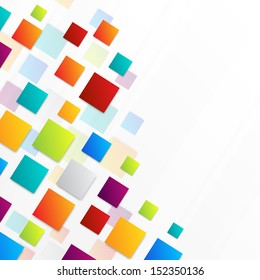 popular abstract colorful square tiles light background vector