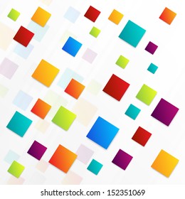 popular abstract colorful square tiles light background vector
