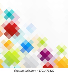 popular abstract colorful square tiles light background vector