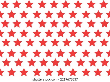 Popular Abstract Red Star Pattern Background Vector Print on the wall or the tablecloth and handkerchief.