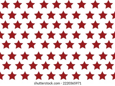 Popular Abstract Red Star Pattern Background Vector Print on the wall or the tablecloth and handkerchief.