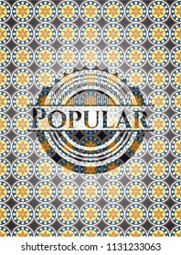 Popular arabesque badge. arabic decoration.
