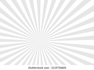 The popular beam of a white star exploded against the backdrop of a vintage TV. Sunbeam - explosion, flash, on a gray background. Background of sun rays. Vector.