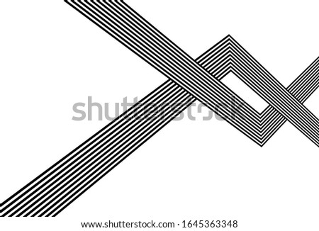 Popular black and white abstract vector pattern of broken lines. For covers, business cards, banners, prints on clothes, wall decor, posters, sites, posts on social networks, videos. Vector bacground