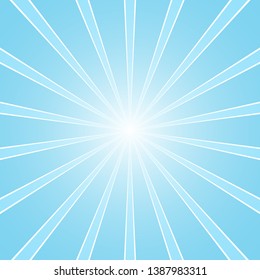 Popular blue rays background. Star vintage illustration
