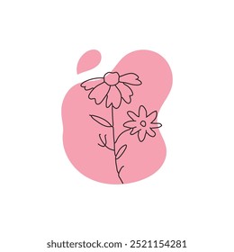 popular boho spaes with line floral element