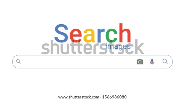 Popular browser window ,search box\
engine for images, simple vector illustration and\
icons