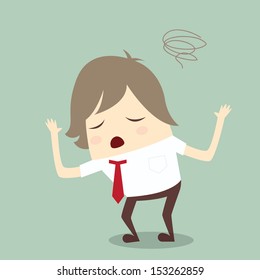 popular businessman serious stress concern confused hard work vector
