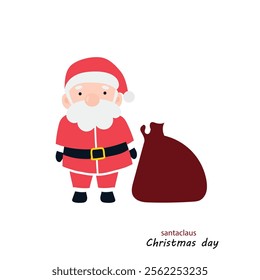 Popular cartoon santa claus character design element