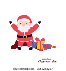 Popular cartoon santa claus character design element