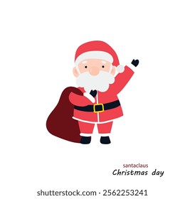 Popular cartoon santa claus character design element