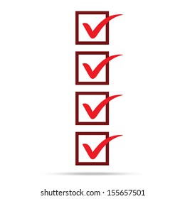 popular check list symbol right mark isolated vector