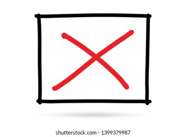 popular check list symbol x wrong mark isolated