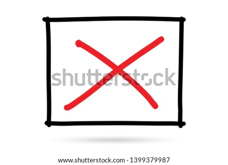 popular check list symbol x wrong mark isolated