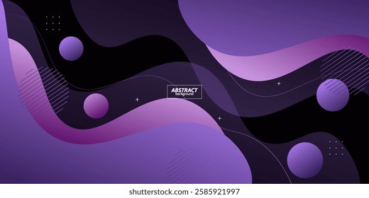 Popular colorful purple abstract background with wave shadow pattern. Purple gradient color on background. Vector Eps10