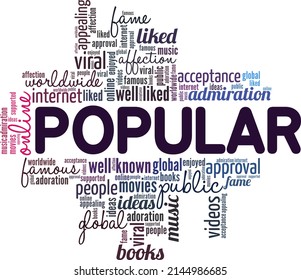 Popular conceptual vector illustration word cloud isolated on white background.