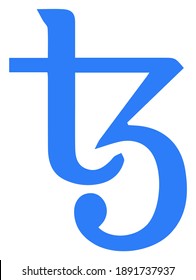 Popular cryptocurrency (altcoin)  icon vector illustration | Tezos [XTZ]