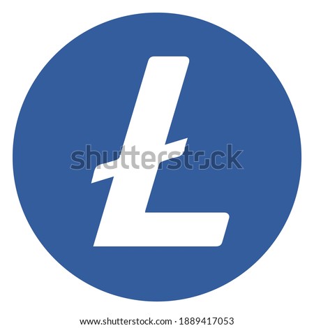 Popular cryptocurrency (altcoin)  icon vector illustration | Litecoin [LTC]