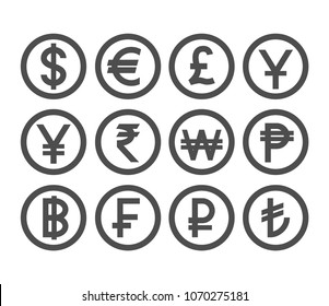 World Currency Symbol Circle Border Concept Stock Vector (Royalty Free ...