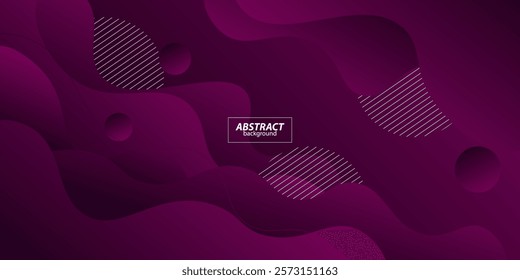 Popular dark purple wavy abstract background. Dark purple gradient color in the background. Vector Eps10