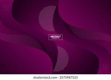 Popular dark purple wavy abstract background with wavy pattern. Dark purple gradient color in the background. Vector Eps10